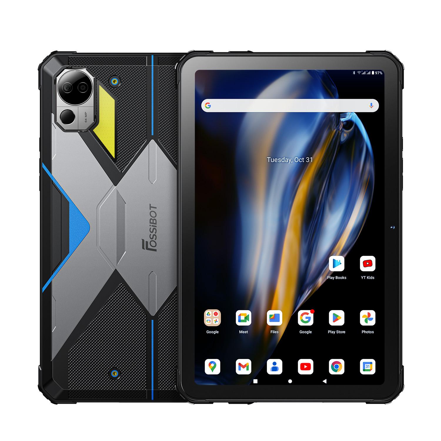 Tablet Fossibot DT2 - 10.4" 2K Bildschirm, Android,12GB+256GB, 22000mAh Akku ,Android 13 - Blau