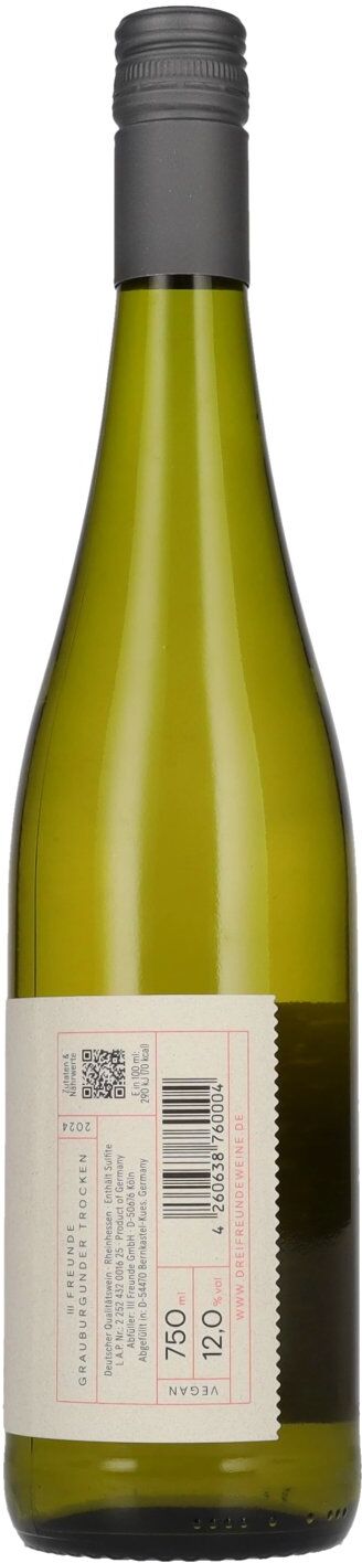 III Freunde Grauburgunder 2024 12% Vol. 0,75l