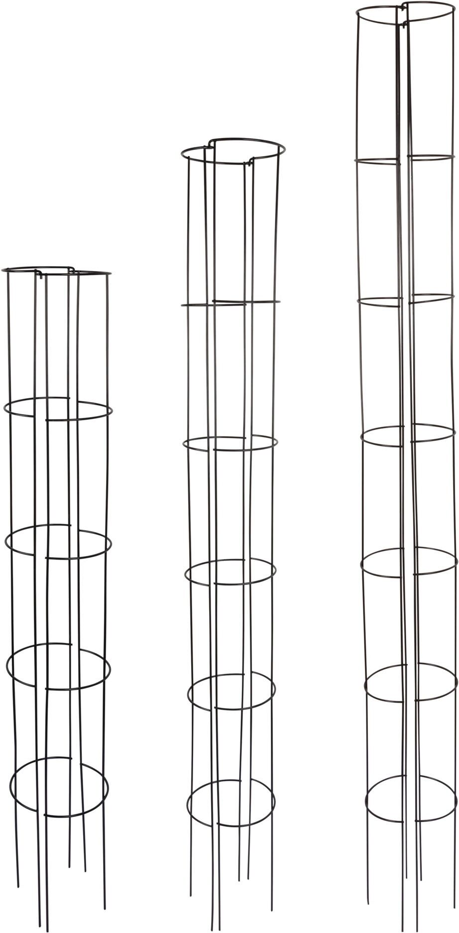 Rankgitter WINDHAGER "aus pulverbeschichtetem Stahl, Ranksäule 2-teilig", schwarz, H:175cm, Stahl, Rankhilfen, zum Stützen von Blumen, Pflanzen, erhältlich in 125, 150 oder 175 cm