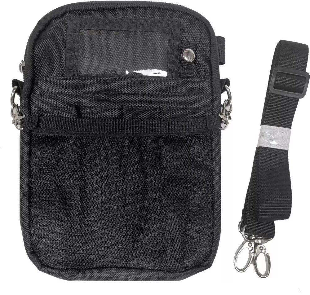 INF 12-inch tragbare Canvas Pflege-Gürteltasche — Leichte, mehrtaschige Pflegewerkzeug-Tasche für Pflegekräfte Schwarz