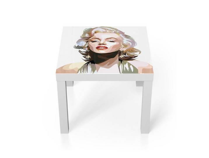 DEQORI Couchtisch 'Ikone in Vektor', Glas Beistelltisch Glastisch modern