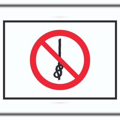 HB-Druck Knoten von Seilen verboten Symbol Schild A1 (594x841mm)