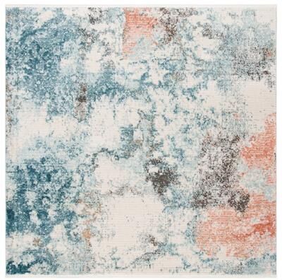 SAFAVIEH Shivan Modern & Contemporary Abstract Blue/Ivory Rug