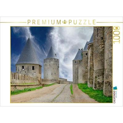 CALVENDO Puzzle Die schöne Festungsstadt Carcasonne mit vielen Sehenswürdigkeiten ist komplett von Wehrmauern umgeben | 1000 Teile Lege-Größe 64x48cm