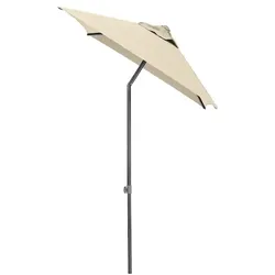 Kettler EASY PUSH Schirm Schirm 150x210 cm, UPF 50+, anthrazit matt/ natur, Aluminium/Polyester mit PU Beschichtung