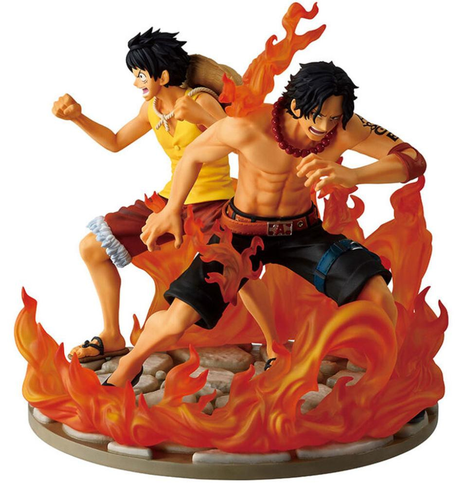 Banpresto One Piece Dramatic Memories Ichibansho Ace & Ruffy figuur, 15 cm