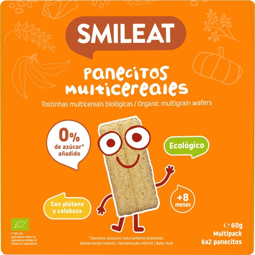 Smileat Panecitos Ecológicos Multicereales Plátano y Calabaza 60 g
