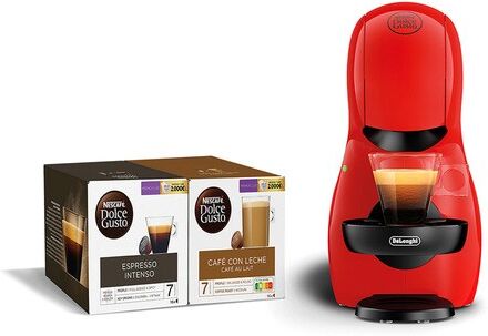De'Longhi Cafetera de cápsulas manual De´Longhi Piccolo XS EDG210.R+BDL para capsulas Nescafé Dolce Gusto. Rojo