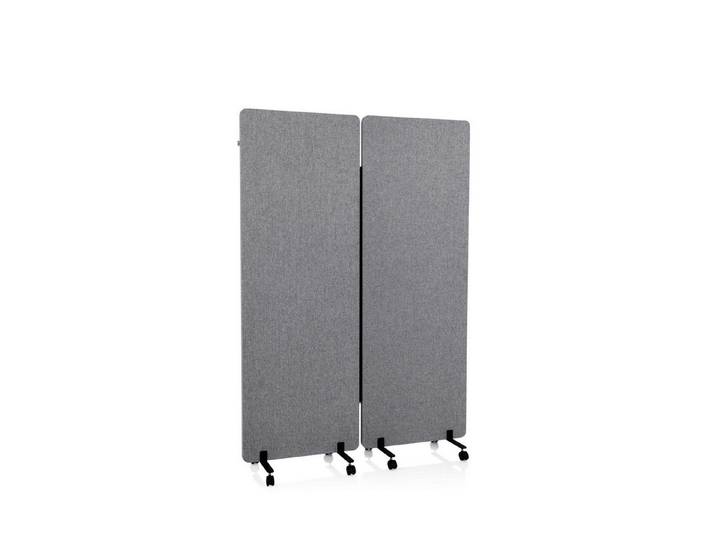 hjh OFFICE Raumteiler Trennwand Flexmiut Sichtschutz, Pinnwand, Schallschutz, mit Rollen und Gleiter
