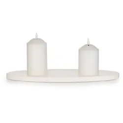 ELAMBIA recharge Starter-Set Ladeplatte inkl. 2 LED-Kerzen Höhe 12,5cm & 15cm