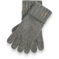 Polo Ralph Lauren für Herren. 449800759001 Touchscreen-Lederhandschuhe (OSFA), Grau, Klassisch