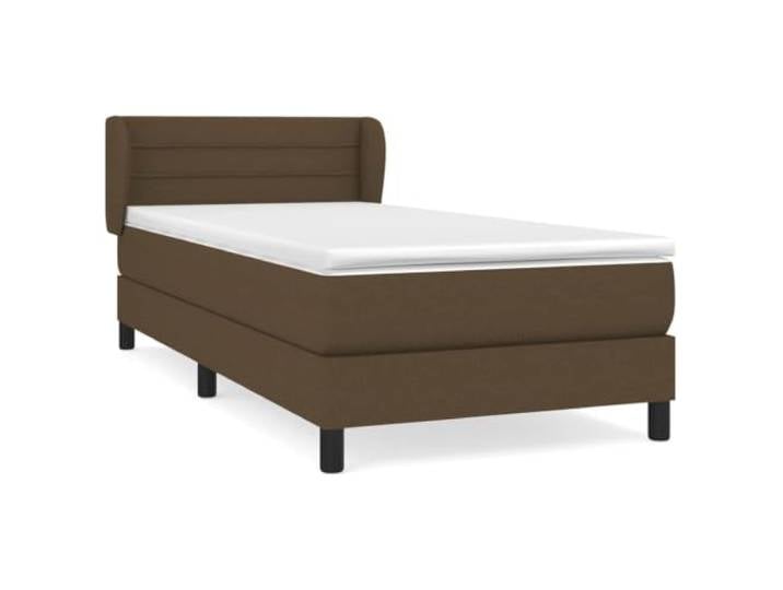 PUGYNBK Boxspringbett, Taschenfederkernmatratze, 90 x 190 cm Verstellbares Kopfteil, mittlere Festigkeit, atmungsaktive Polsterung, ideal zum Lesen