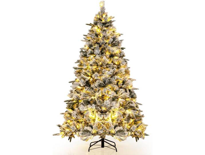 Costway Weihnachtsbaum Beleuchtung Grün, Kunststoff, 186 cm, Dekoration, Weihnachtsdekoration, Christbäume & Zubehör