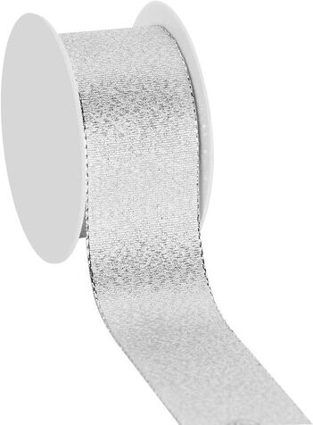 Stoffband, silber, 40 mm, 10 m