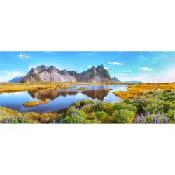Glasbild Skyland Multicolor ca. 125x50cm