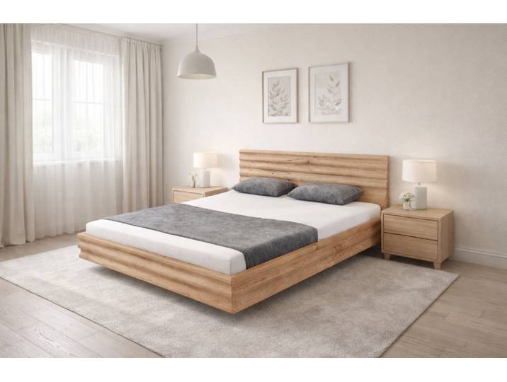 Massivholzbett WAVE Kirsche 120x200