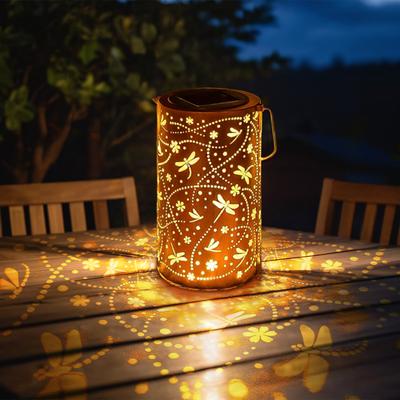 Perfect Picks Market Solar Dragonfly Garden Lantern Light Outdoor Metal Decorative Table Lamp Solar Dragonfly Garden Lantern Light Outdoor Metal Decorative Table Lamp