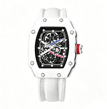 Fashion Sheath Ultra Thin Barrel Quartz Watch For Men And Women white