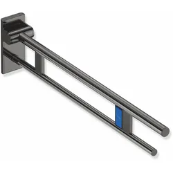 HEWI Stützklappgriff Duo, System 900, links, Edelstahl PVD, 900 mm