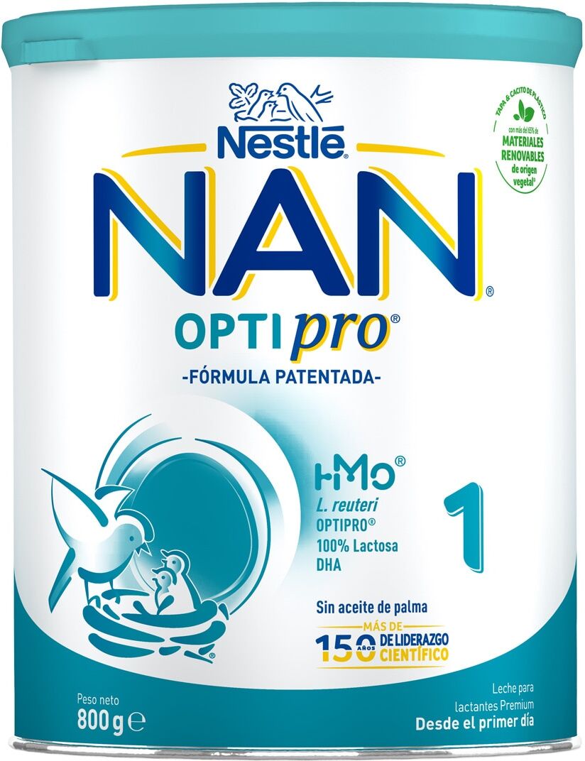 Nestle Leche para Lactantes Nan Optipro 1 en polvo 0 a 6 meses 800 g Nestlé.