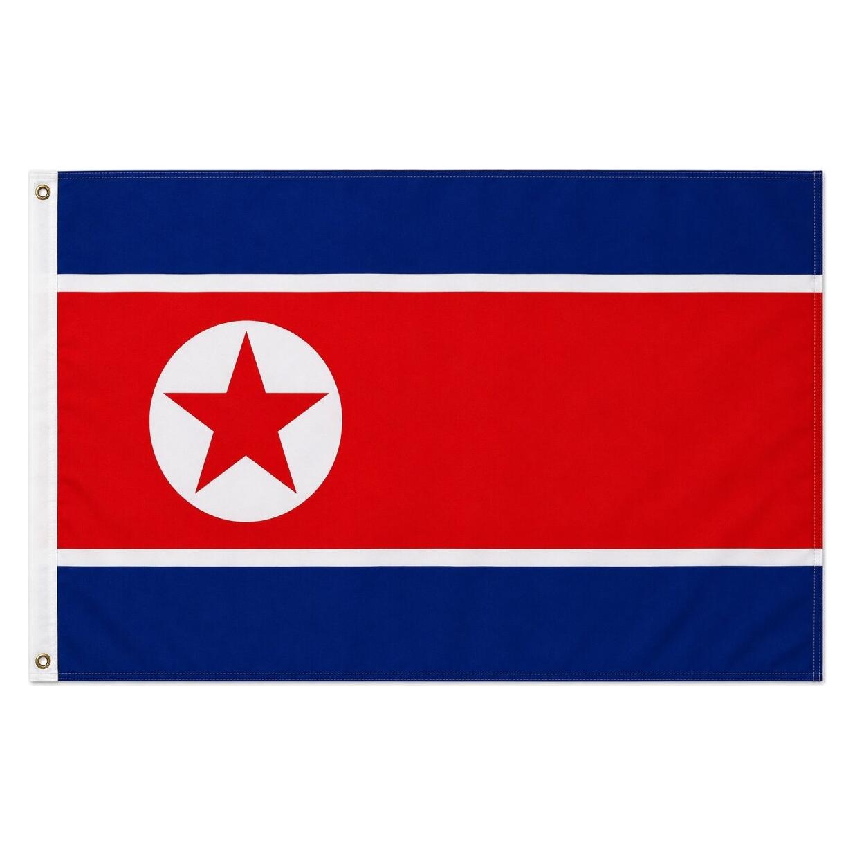 trends4cents XXL Flagge Nordkorea 250 x 150 cm Fahne mit 3 Ösen 100g/m² Stoffgewicht Hissflagge (150 x 250 cm) (32205743)