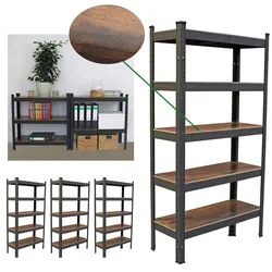 Baumarktplus 4x Wohnzimmerregal 150x75x30 cm dunkel Traglast/Regal 650 kg Steckregal Schwerlastregal Lagerregal