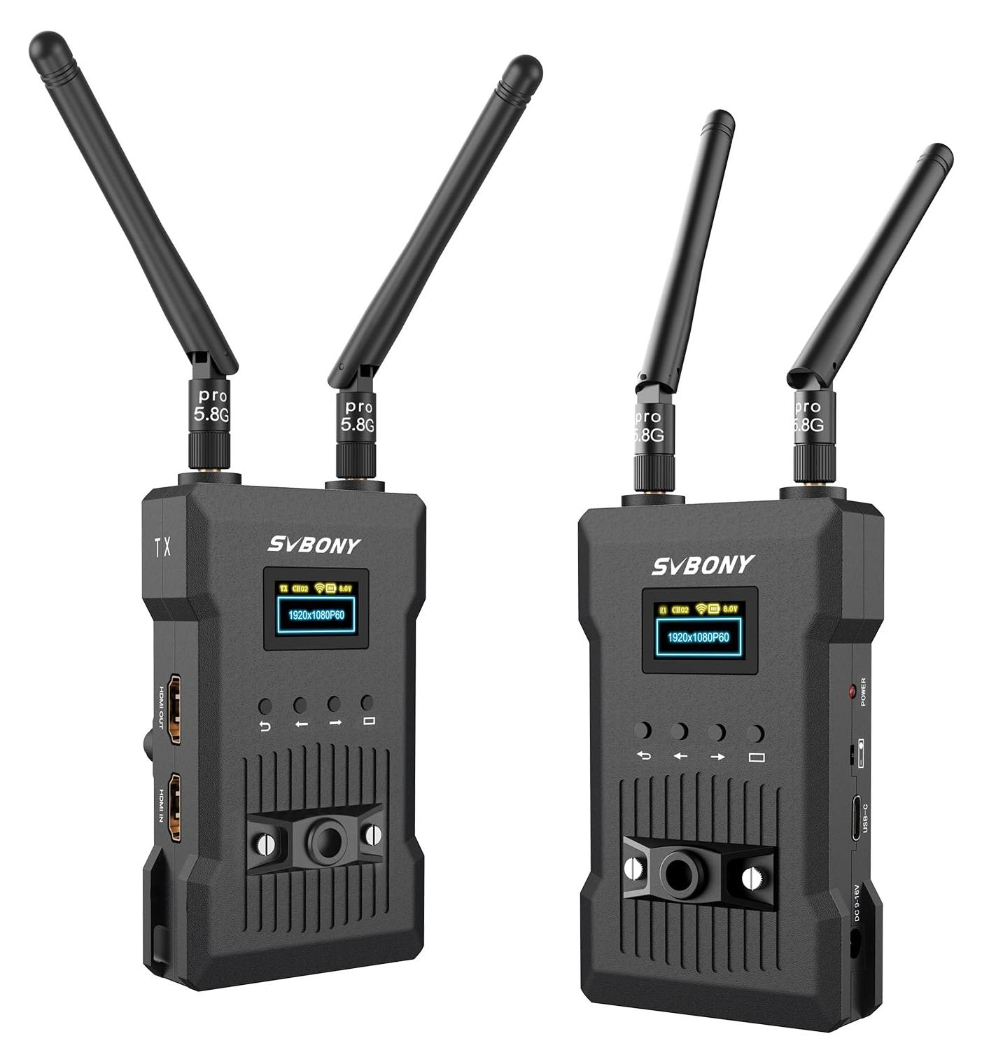 Drahtloser HDMI-Sender Empfänger Funk-HDMI-Übertragung - 4K - 300 m - Latenz unter 0,06 s - OLED-Display