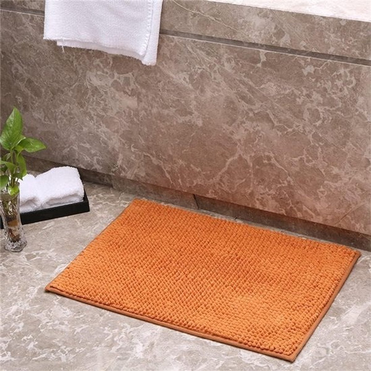 Extra Zachte Antislip Badmat Chenille Badtextiel - Machinewasbaar