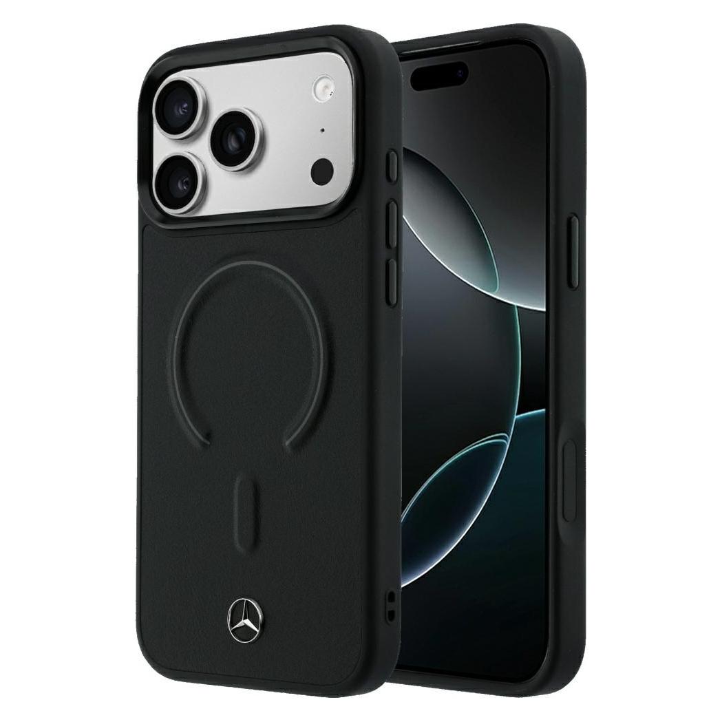 Mercedes Case Leather 3D MagSafe for iPhone 18 Pro Max / 17 Pro Max black (Apple iPhone 17 Pro Max, Apple iPhone 18 Pro Max) (Mer008837)