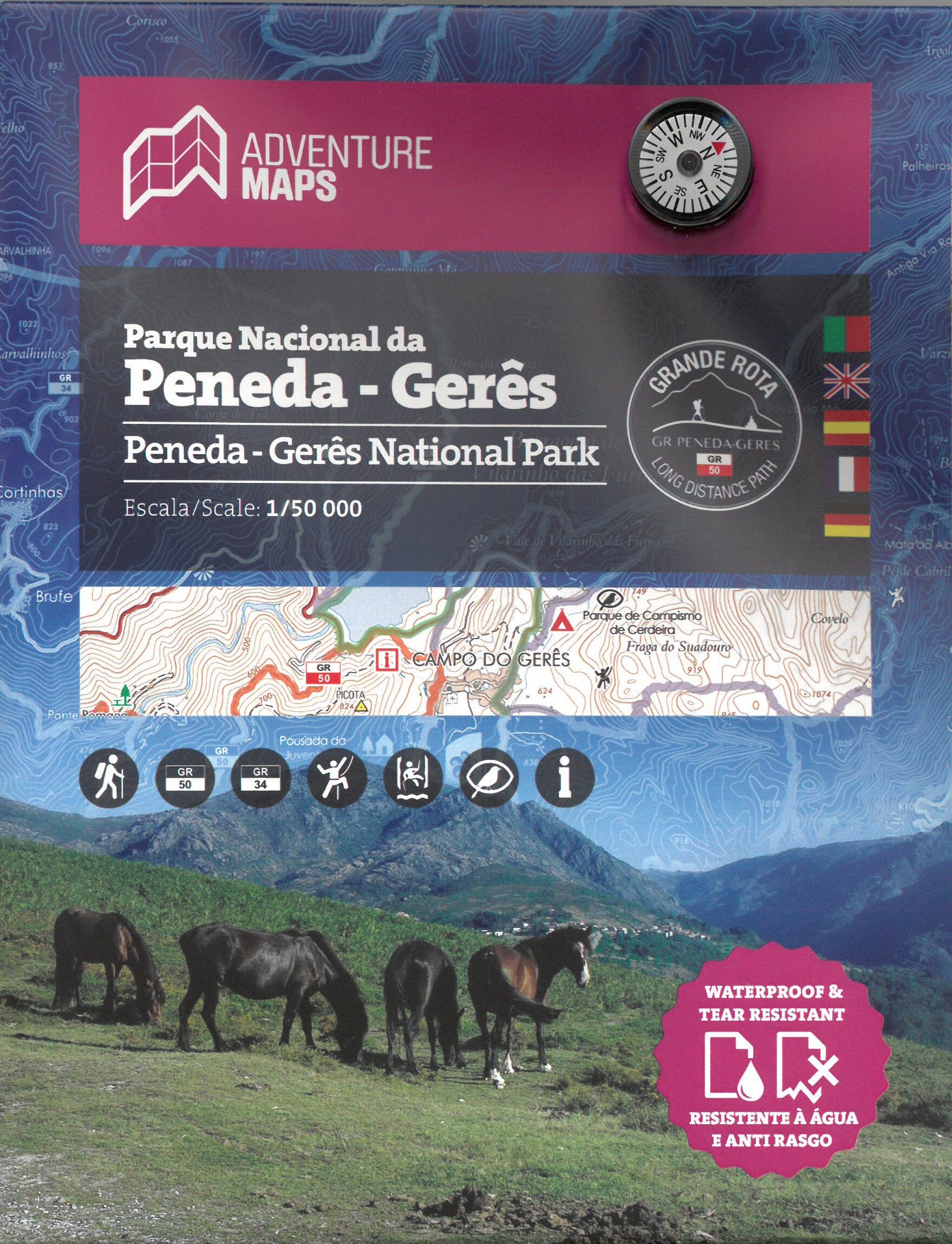 Carte topographique - Parque Nacional da Peneda - Gerês (Portugal)   Adventure Maps