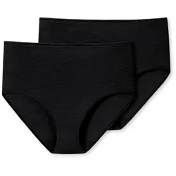 Schiesser 2P Modal Essentials Midi Schwarz Medium Damen