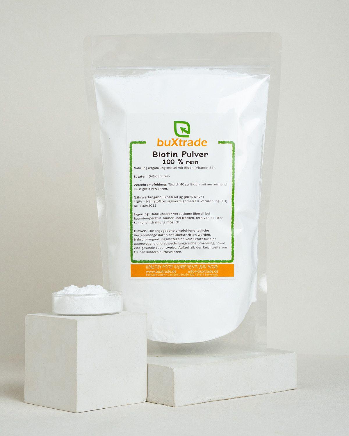 2 kg Biotin Rein | Vitamin B7 | Vitamin H | Buxtrade | Pulver
