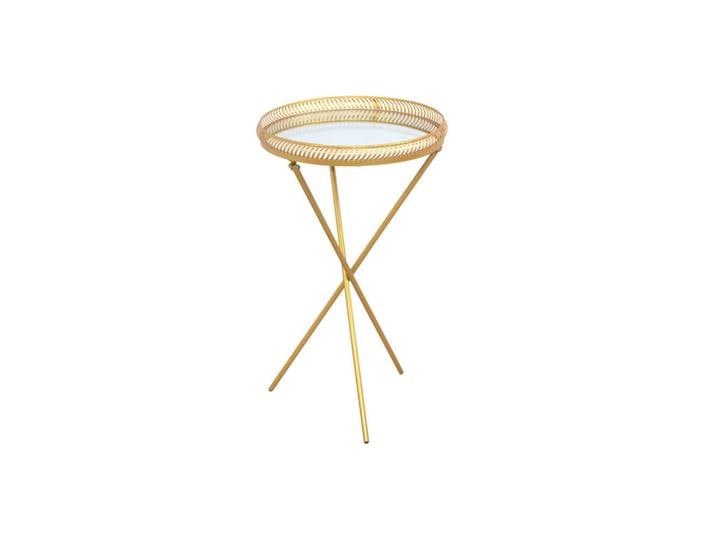 Beistelltisch, Gold, 40x71x40 cm, Glas & Metall, Rund, Modern, MID.YOU