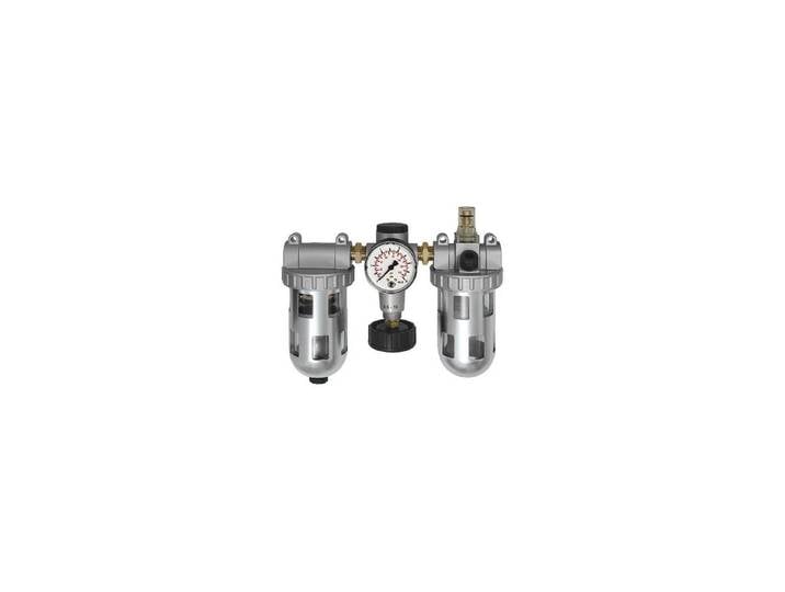 RIEGLER Druckminderer Riegler Wartungseinheit 3-tlg. »Standard«, PC-Beh., Schutzkorb, BG3, G