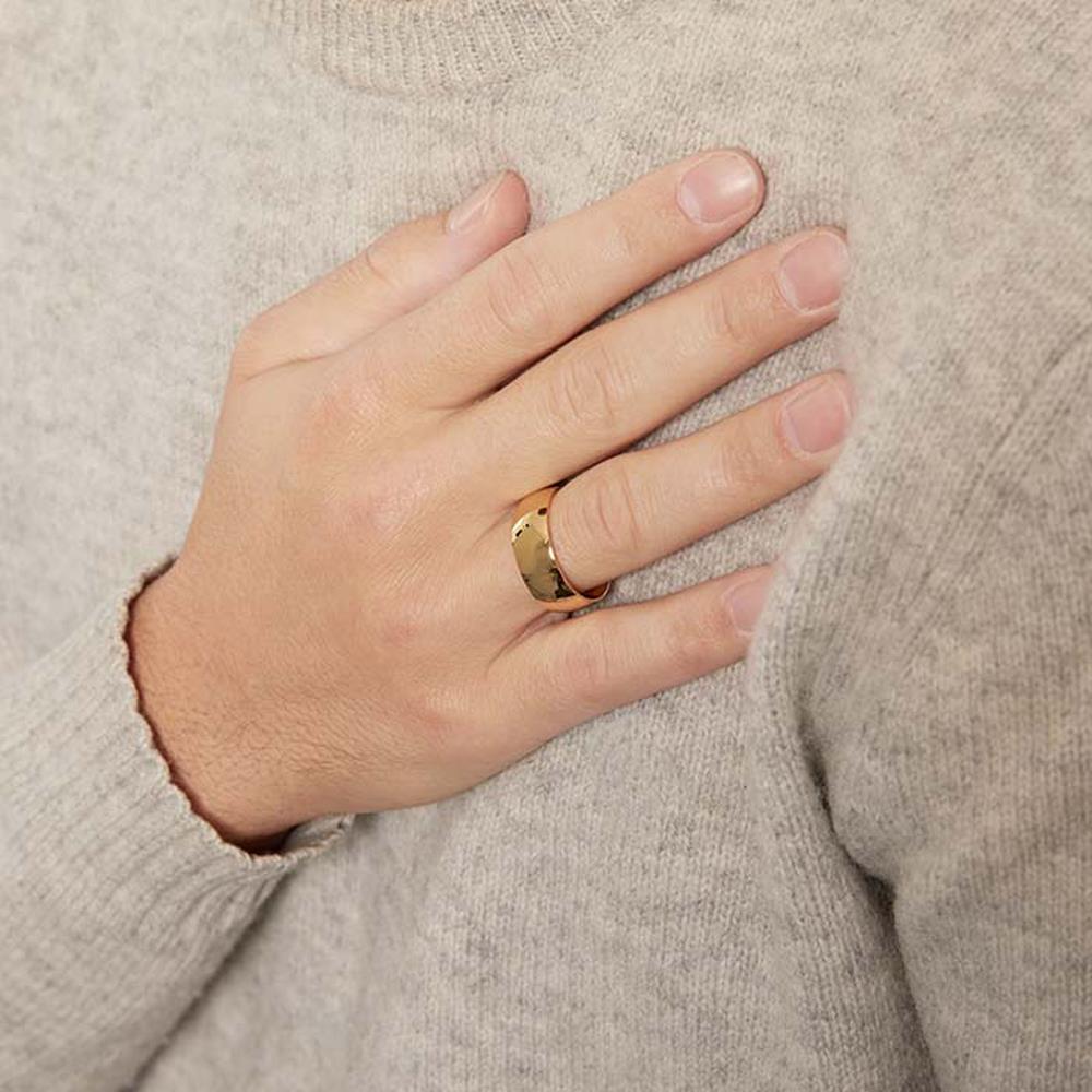 Unique Ring Edelstahl vergoldet 8mm gold