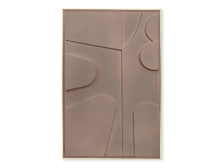 Monee Originalbild, Braun, Kunststoff, Holzwerkstoff, rechteckig, 58x88 cm, handgemalt, gerahmt, Bilder & Rahmen, Bilder, Ölbilder