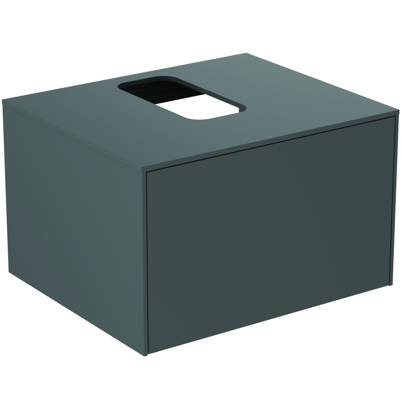 Ideal Standard Waschtischplatte Conca ohne Ausschnitt 602x505mm Anthrazit, Alte Nr.2019, TV768Y2 TV768Y2