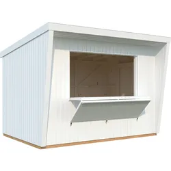 Palmako Marktstand Kira 7,7 m2 - 16 mm weiß lackiert