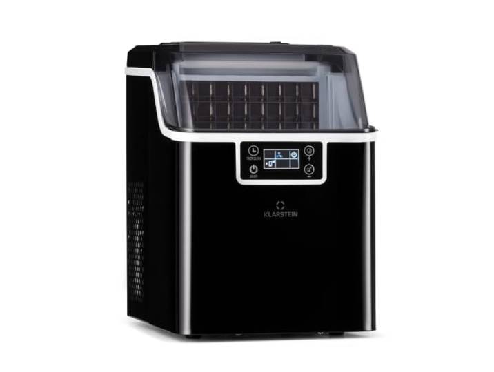 Klarstein Eiswürfelmaschine für Zuhause Camping Gastro, Schnelle Mini , Profi Eismaschine für Große Kleine Klare Eiswürfel, Selbstreinigend mit 3,2L Eiswürfelbehälter, 20kg/24h