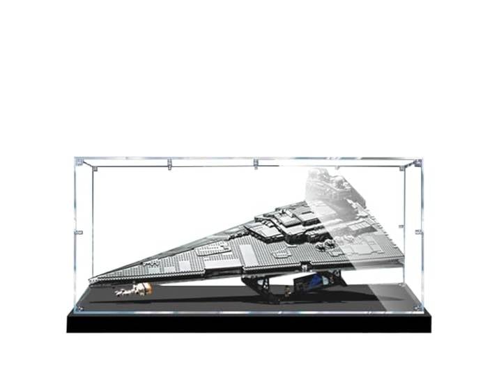 Acryl-Vitrine für Lego 75252 Imperial Star Destroyer Bauset, klare Vitrine, staubdichte Vitrine, kompatibel mit Lego 75252 (nur Vitrine) (transparent, 3 mm)
