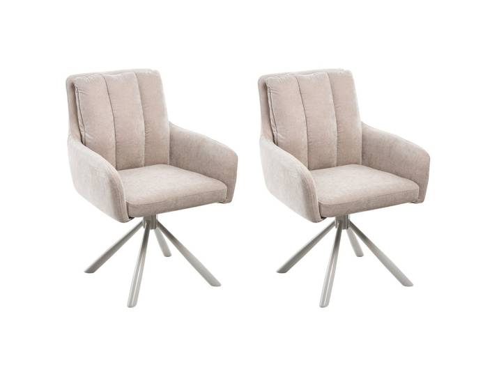 ESSZIMMERSTUHL 2er-Set Stoff Beige Sardoal