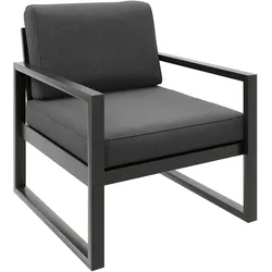 LOUNGESESSEL Stella mit Metallrahmen, 76 cm, Dunkelgrau