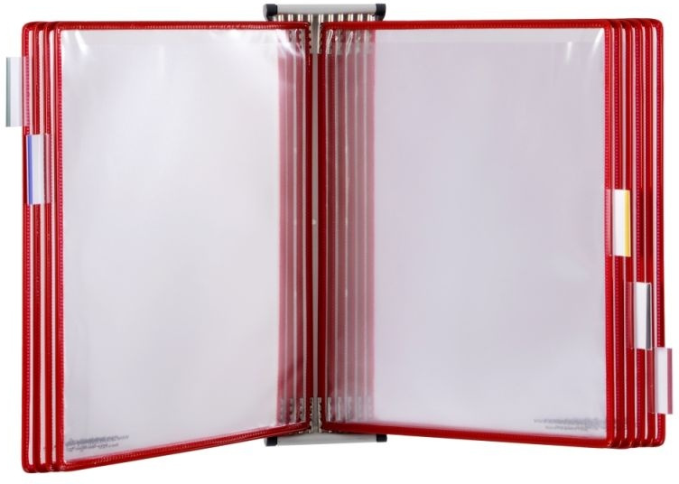 Tarifold Wandhalterset mit 10 Taschen, rot