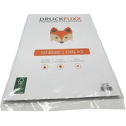 DRUCKFUXX Premium Fotopapier 1 Seitig Glänzend 120 G/m DIN A3