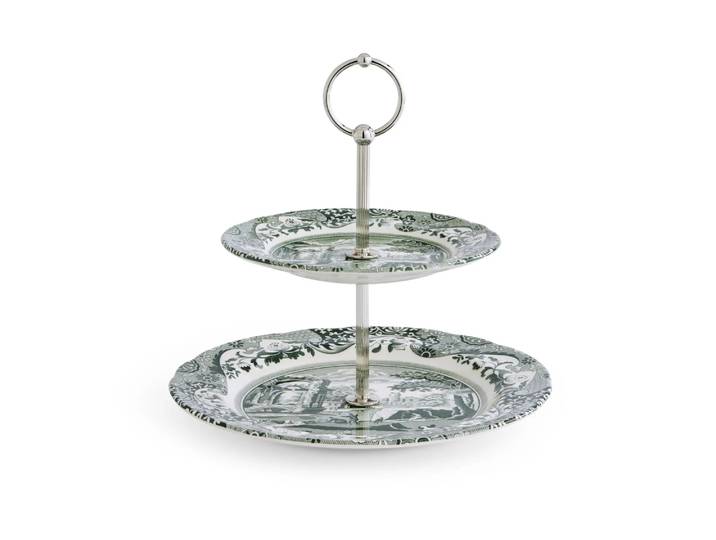 Spode Plat à gâteaux Heritage Green Italian Vert, 2 étages