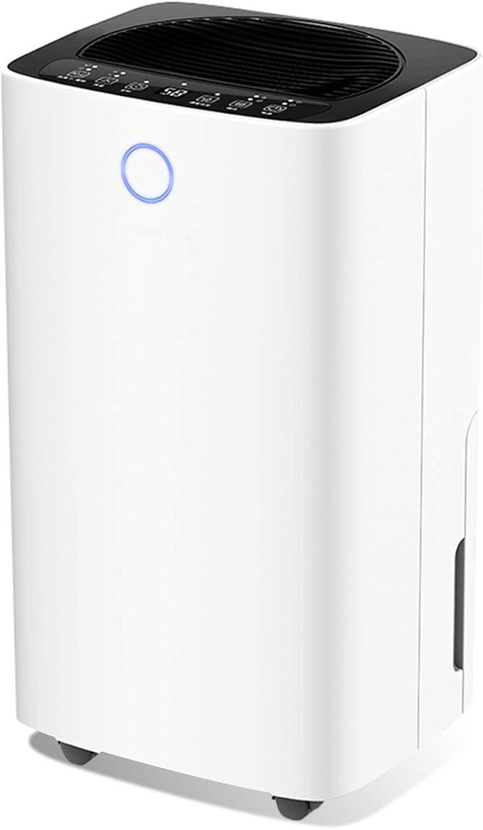 Luftentfeuchter Aktualisierte Version 16L mit 12h Timing-Funktion für Räume bis 65 M³ (ca 25 m2), Digitalanzeige, Temperaturanzeige- Gegen Feuchtigkeit, Schimmel