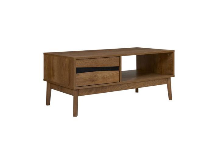 Table Basse - HOME DECO FACTORY - Forest - Pratique - Chaleureuse - Marron et Noir