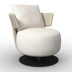 Sessel Nora Beige Drehbar Webstoff