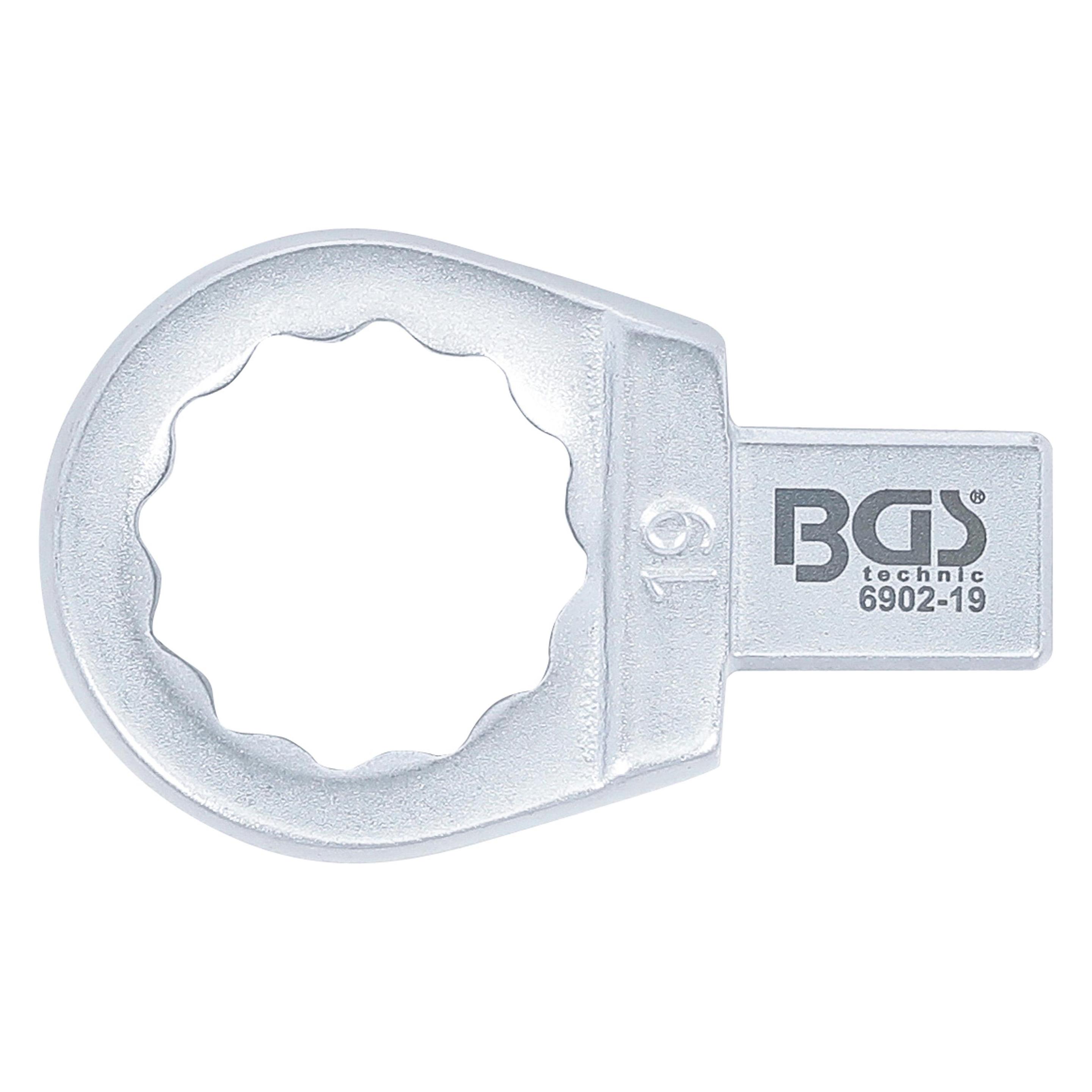 BGS Einsteck-Ringschlüssel 19 mm Aufnahme 9 x 12 mm (19 mm) (6902-19)