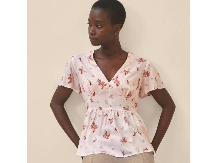 Blouse à basque imprimée - Blancheporte